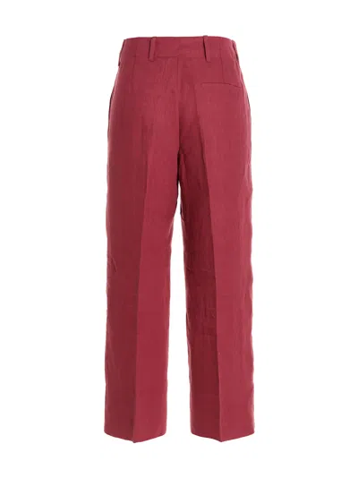 Max Mara Fuchsia Rebecca Pants In Red