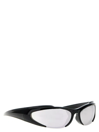 Balenciaga Reverse Xpander Rectangle Sunglasses Black