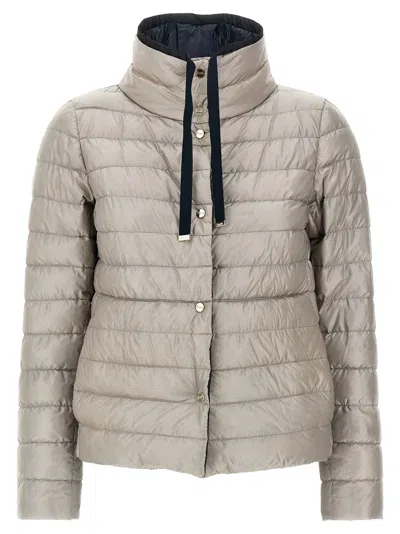Herno Reversible Down Jacket Casual Jackets And Parka Multicolor In Black
