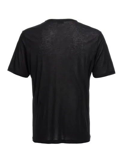 Saint Laurent Black T-shirt With Logo