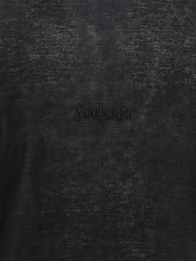 Saint Laurent Black T-shirt With Logo