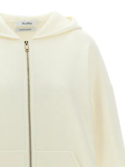 Max Mara Hooded Sweatshirt With Front Pockets And Long Sleeves