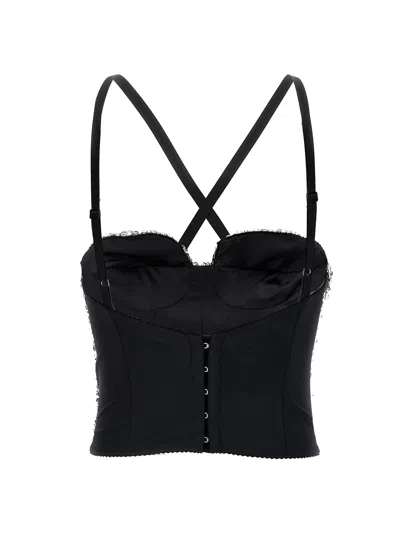 Dolce & Gabbana Bustier Top With Embroidered Sequins