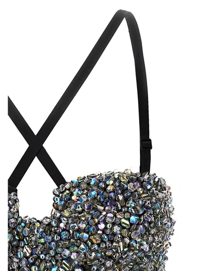 Dolce & Gabbana Bustier Top With Embroidered Sequins