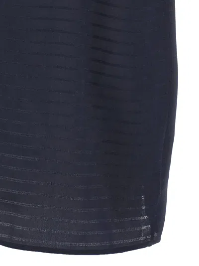 Saint Laurent Silk Polo Shirt In Blue