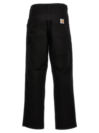 Carhartt Single Knee Straight-leg Trousers In Black