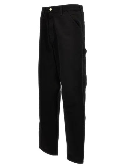 Carhartt Single Knee Straight-leg Trousers In Black