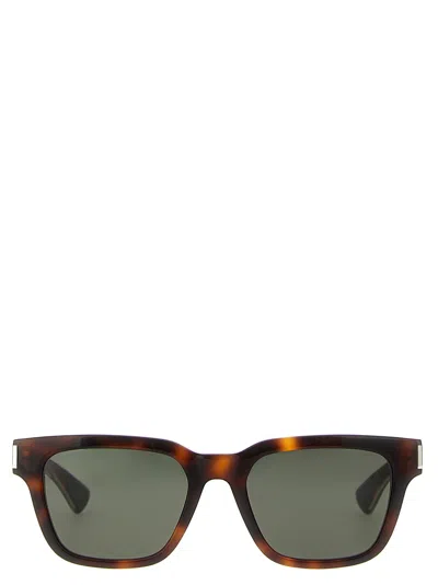 Saint Laurent Square Sunglasses With Tinted Lenses And Tortoiseshell Frame