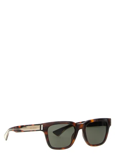 Saint Laurent Square Sunglasses With Tinted Lenses And Tortoiseshell Frame