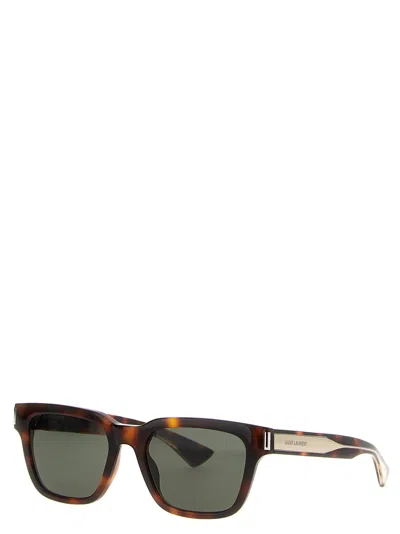 Saint Laurent Square Sunglasses With Tinted Lenses And Tortoiseshell Frame
