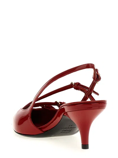 Miu Miu Slingback Straps Pumps Red In Multi