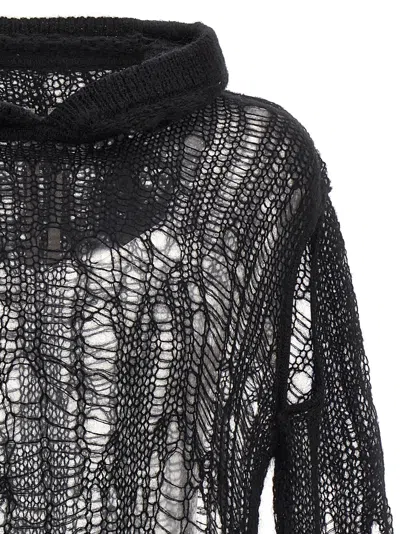 Rick Owens Spider Hoodie Sweaters And Cardigans Black In Black