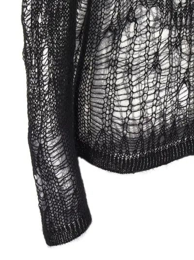 Rick Owens Spider Hoodie Sweaters And Cardigans Black In Black