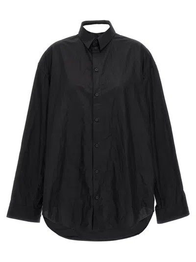 Balenciaga Suspended Cotton Poplin Dress In Black