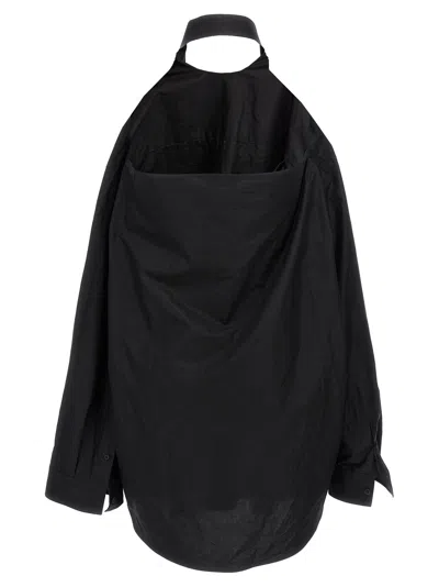Balenciaga Suspended Cotton Poplin Dress In Black