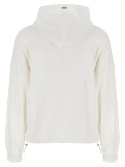 Herno Performance Hoodie With Adjustable Drawstring Hem In White