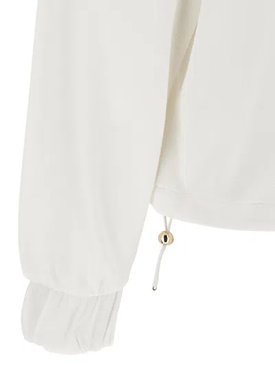 Herno Performance Hoodie With Adjustable Drawstring Hem In White