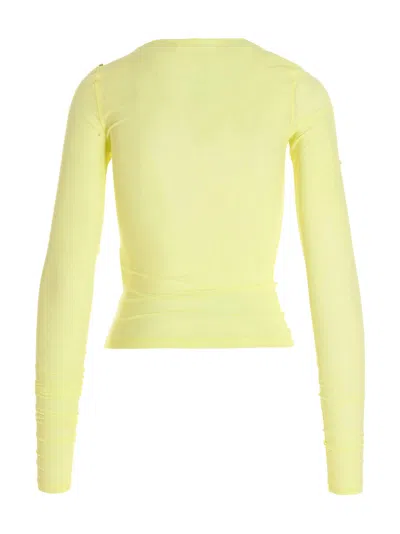 Sportmax Terry Top With Colorful Print In Yellow