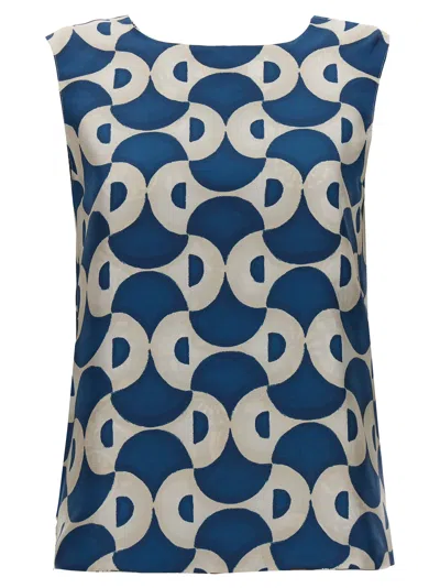 Max Mara Reversible Geometric Pattern Top