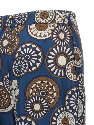 Max Mara Timeb Printed Casual Pants In Blue