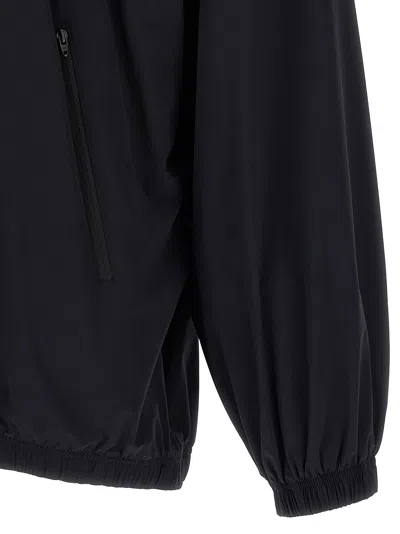 Balenciaga High Collar Zip Pockets Elastic Cuffs Jacket In Animal Print