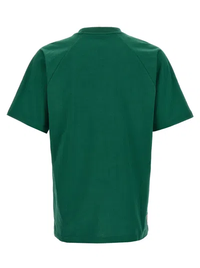 Carhartt Crew Neck Graphic Print Ribbed Collar T-shirt In Green