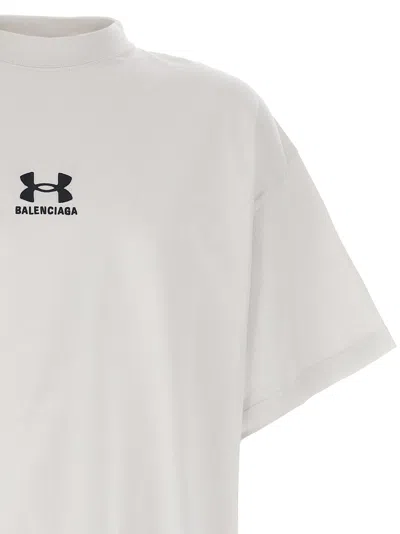 Balenciaga Chalk Cottonx Under Armour Oversize T-shirt In White