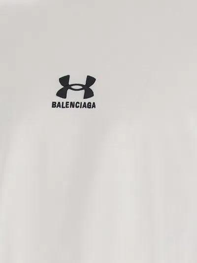 Balenciaga Chalk Cottonx Under Armour Oversize T-shirt In White