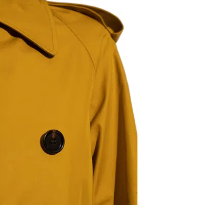 Burberry Belted Trench Coat Women In Yellow