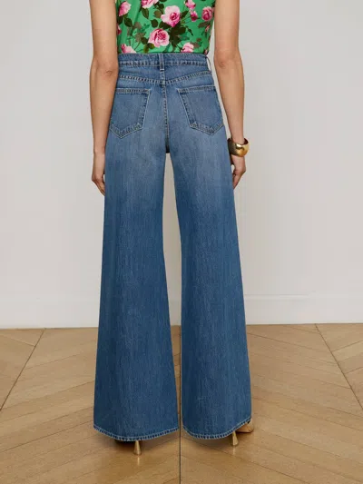 L Agence Beau Wide-leg Jean In Blue