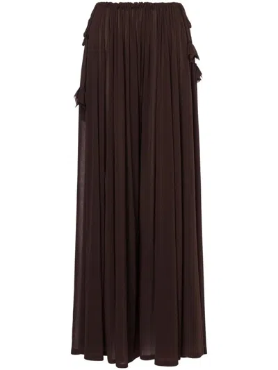 Philosophy Di Lorenzo Serafini Philosophy Semi Sheer Trousers In Brown