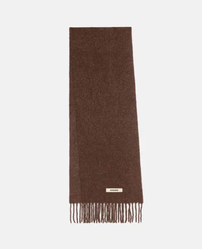 Jacquemus Wool Blend Scarf Scarves And Foulards Brown