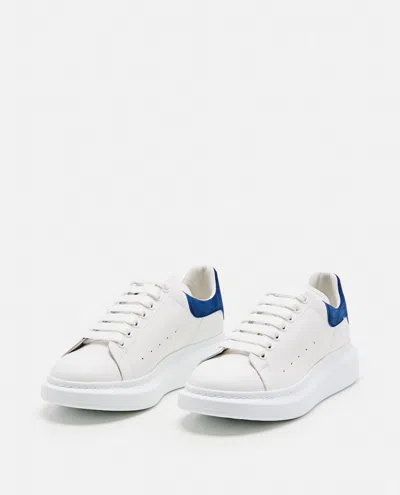 Alexander Mcqueen Oversized Leather Sneakers Detail Contrasting In Gray