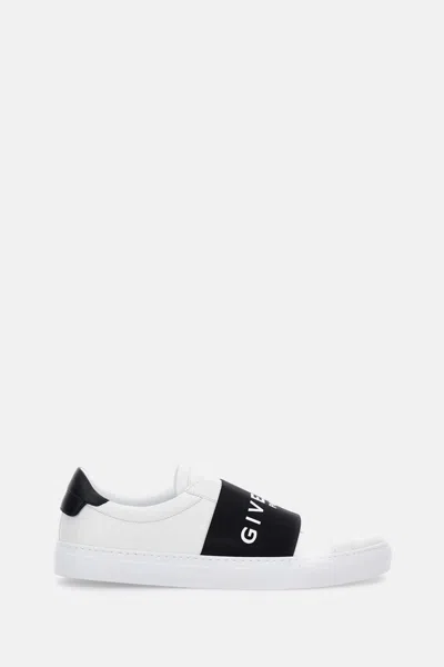 Givenchy Urban Street Leather Sneakers With Elastic Band In White