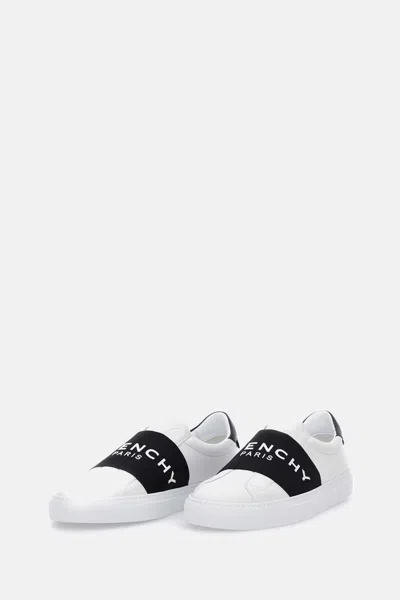 Givenchy Urban Street Leather Sneakers With Elastic Band In White