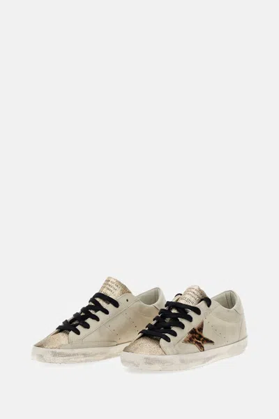 Golden Goose Light Beige/animalier Super-star Sneaker In Neutral