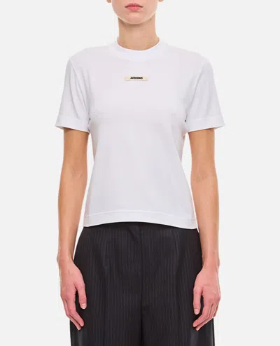 Jacquemus Tom Ford Black Cotton Blend Jeans In White