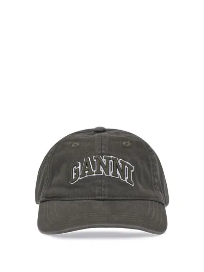 Ganni Logo Baseball Cap In Multi