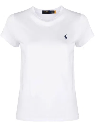 Polo Ralph Lauren Cotton Jersey Crewneck T-shirt In White