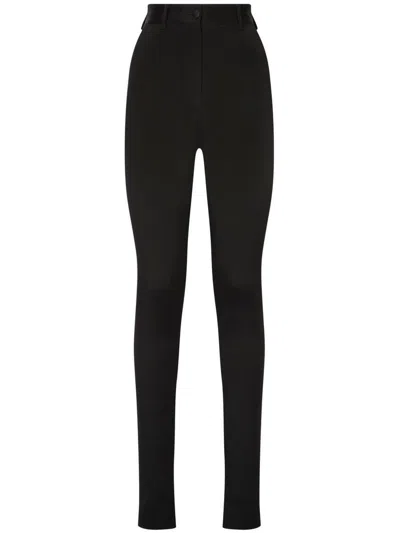 Dolce & Gabbana Kim Pants Cady Woman Pants Black Size 8 Acetate In Black