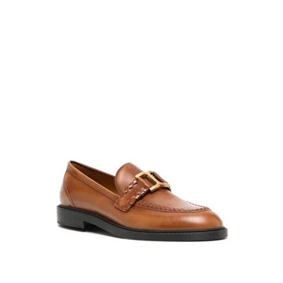 Chloé Chloe Marcie Leather Loafers Women In Brown
