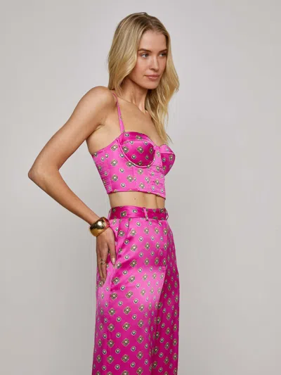 L Agence Southwestern Geometric Sonya Bralette In Pink
