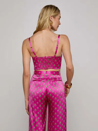 L Agence Southwestern Geometric Sonya Bralette In Pink