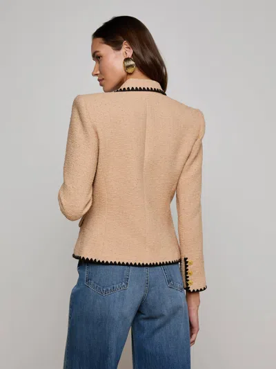 L Agence Wylla Structured Single-breasted Blazer In Brown