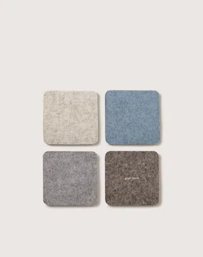 Graf & Lantz Bierfilzl Merino Wool Square Coaster Multi 4 Pack
