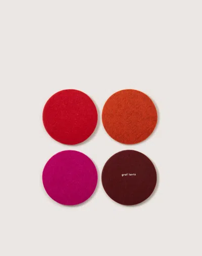 Graf & Lantz Bierfilzl Merino Wool Round Coaster Multi 4 Pack
