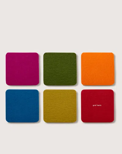 Graf & Lantz Bierfilzl Merino Wool Square Coaster Multi 6 Pack