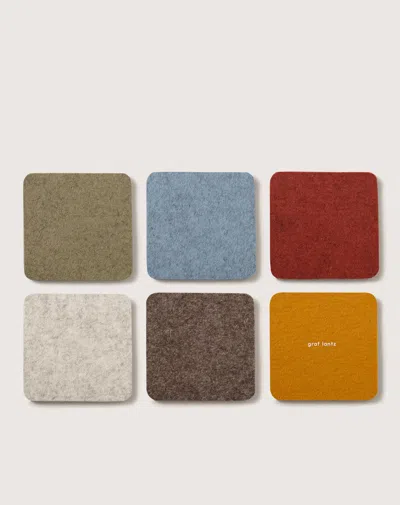 Graf & Lantz Bierfilzl Merino Wool Square Coaster Multi 6 Pack