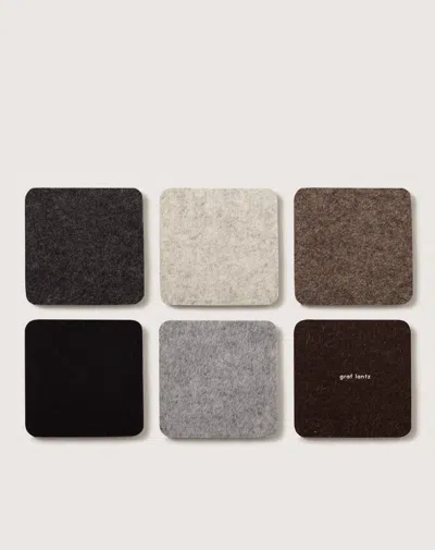 Graf & Lantz Bierfilzl Merino Wool Square Coaster Multi 6 Pack