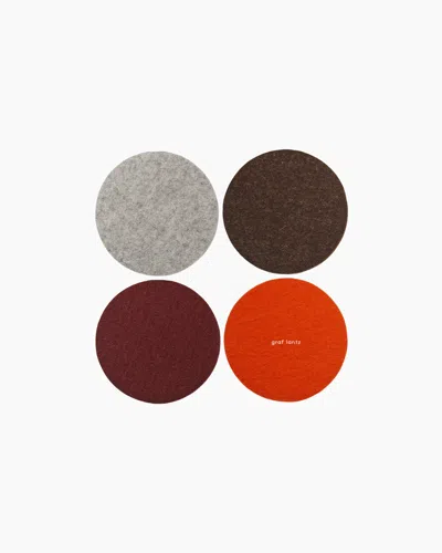 Graf & Lantz Bierfilzl Merino Wool Round Coaster Multi 4 Pack — Final Sale